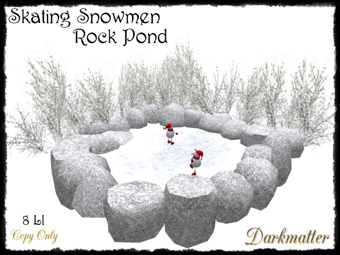 Skating Snowmen Rock Pond - Boxed