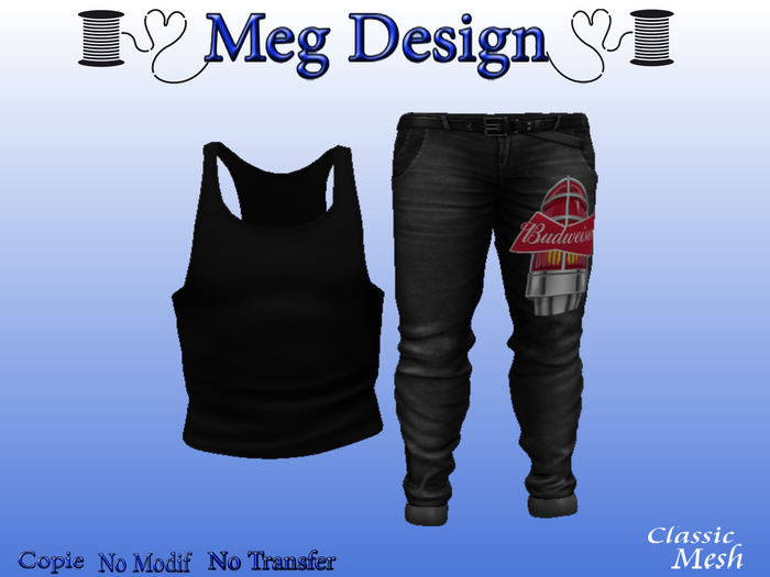 Jeans & tank mesh Men