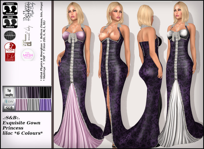 .:S&B:. Exquisite Gown Princess lilac *6 Colours*