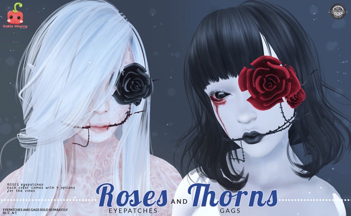 [Cubic Cherry] {THORNS} gag SNOW (white)