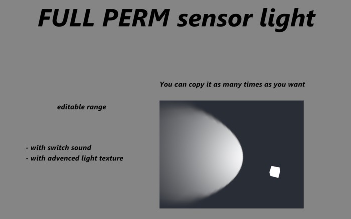 FULL PERM Sensor Light with light texture and sound