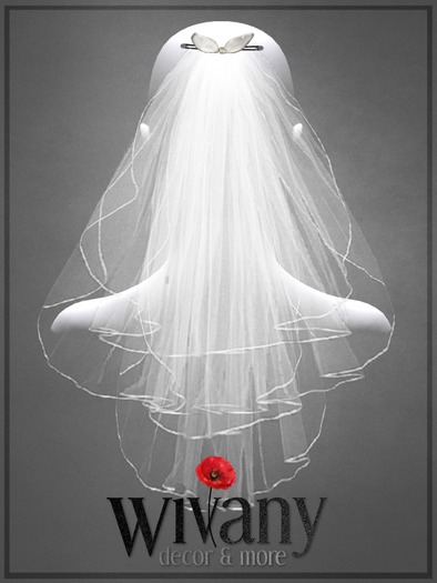 [MadNess] Bridal Veil S-Hairclip w Bow v2. & Veil Text HUD