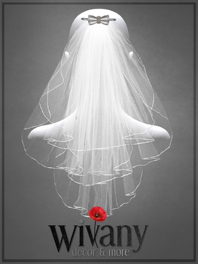[MadNess] Bridal Veil S-Hairclip w Bow v1. & Veil Text HUD