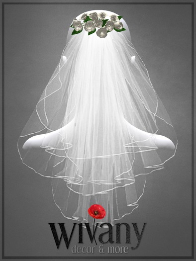 [MadNess] Bridal Veil S-Tiara & Rose Text HUD