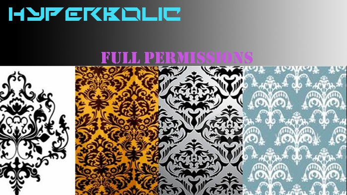 Hyperbolic-baroque jeweled-texture pack