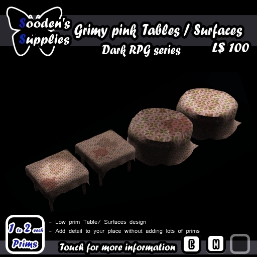 Grimy pink Tables / Surfaces