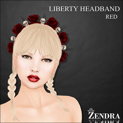Liberty Headband Red Rose