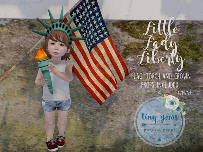 {tg.} - little lady liberty. (boxed)