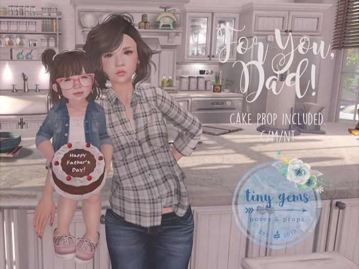 {tg.} - for you, Dad! (boxed)