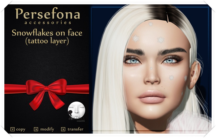 Persefona Snowflakes on Face -  Gift (Lelutka)