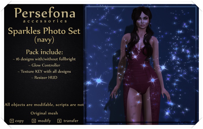 Persefona Sparkles Photo Set (navy)