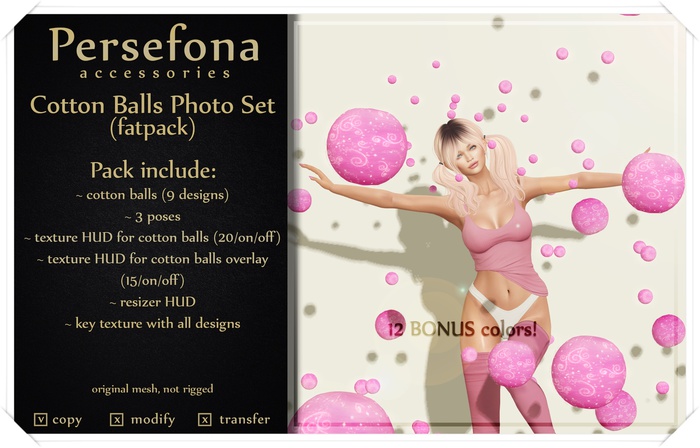 Persefona Cotton Balls Photo Set (fatpack)