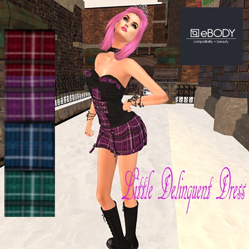EBODY  MESH LITTLE DELINQUENT DRESS