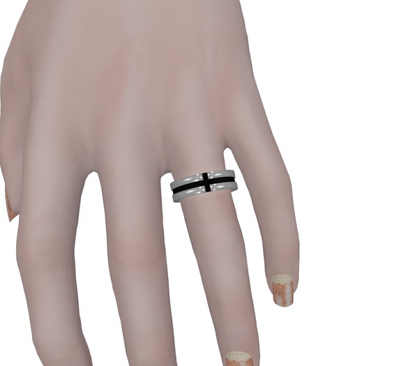 [W.M] Design Cross Ring