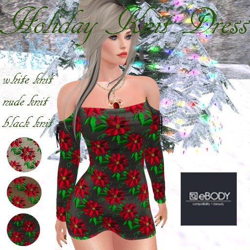 YGTL - E BODY - HOLIDAY KNIT DRESS BOXED