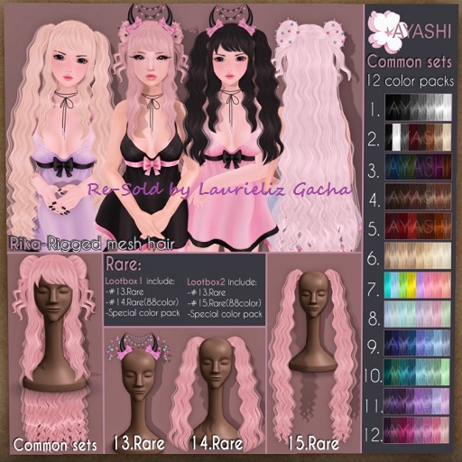 #11[^.^Ayashi^.^] Rika hair-Purple set