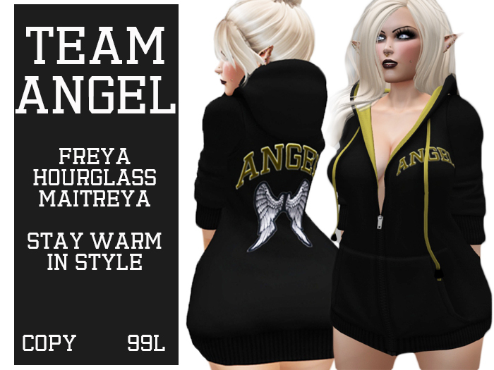 ::SOULED OUT::  TEAM ANGEL LONG HOODIE BLACK/GOLD