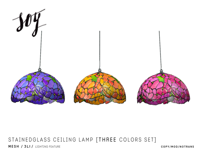 Soy. Stainedglass Ceiling Lamp Set [addme]