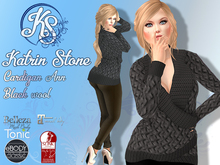 *KS* Cardigan Ann - Black Wool