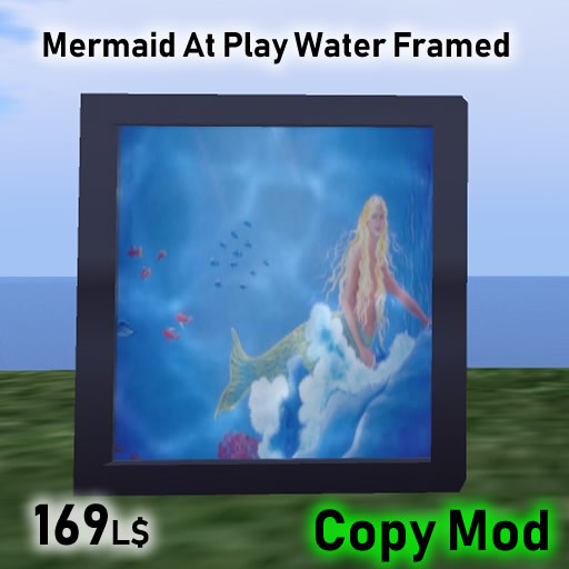 Mermaid At Play Water Framed