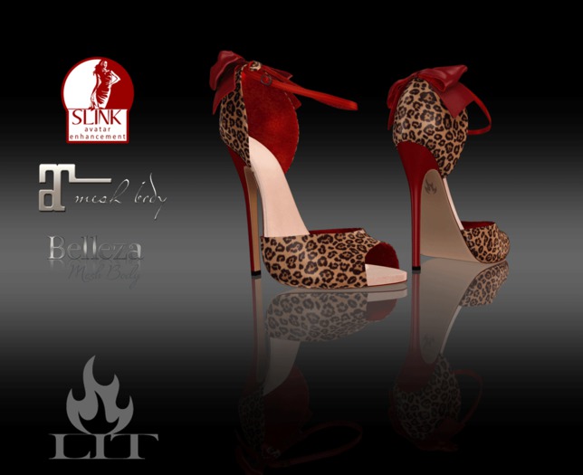 *LIT Fashions* Bowback Sandals - Leopard