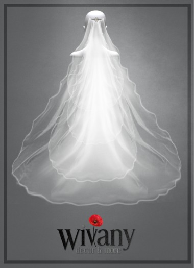 [MadNess] Bridal Veil L-Hairclip with Pearl Flower 1