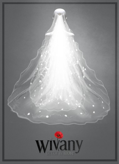 [MadNess] Bridal Veil L-Hairclip with Pearl Flower 2