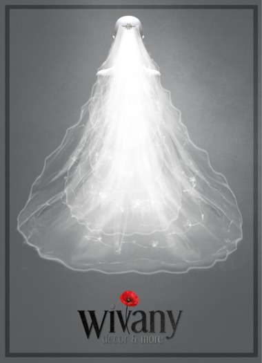 [MadNess] Bridal Veil L-Hairclip with Pearl Flower 3
