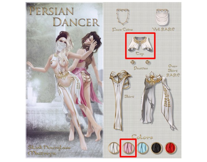 Belle Epoque { Persian Dancer } Top Pink M (Box)