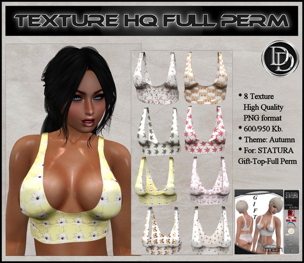 ☾ⅅⅅ☽ 8 TEXTURE HQ PNG Full Perm for: STATURA-Gift-Top-Full Perm