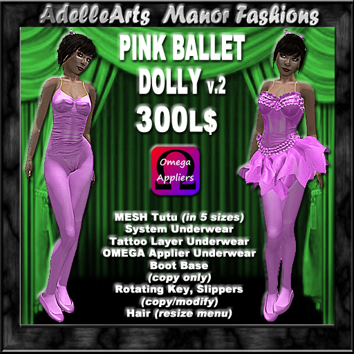 AdelleArts Pink Ballet Dolly v.2