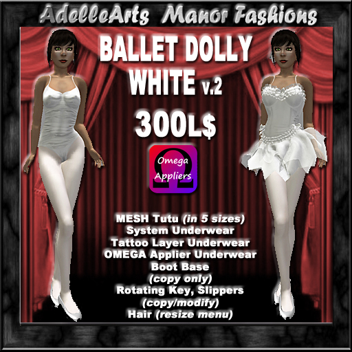 AdelleArts Ballet Dolly White v.2