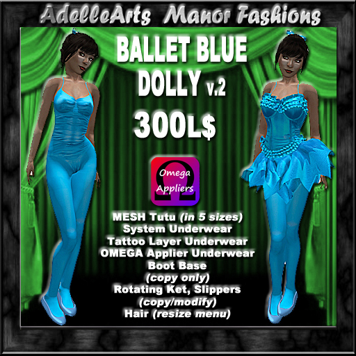 AdelleArts Blue Ballet Dolly v.2