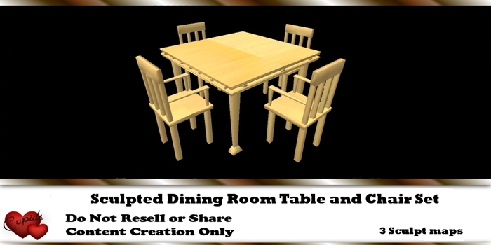 Sculpted Dining Room Table & Chair Set