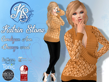 *KS* Cardigan Ann - Orange Wool