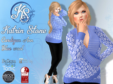 *KS* Cardigan Ann - Blue Wool