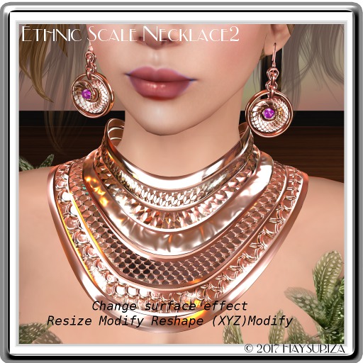 HAYSURIZA_Ethnic Scale Necklace(Copper Gold)2