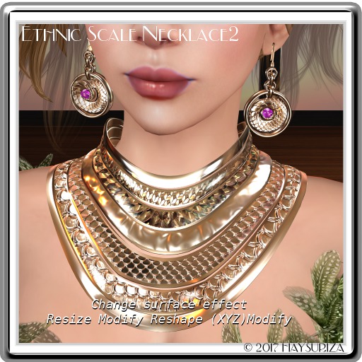 HAYSURIZA_Ethnic Scale Necklace(Bronze)2