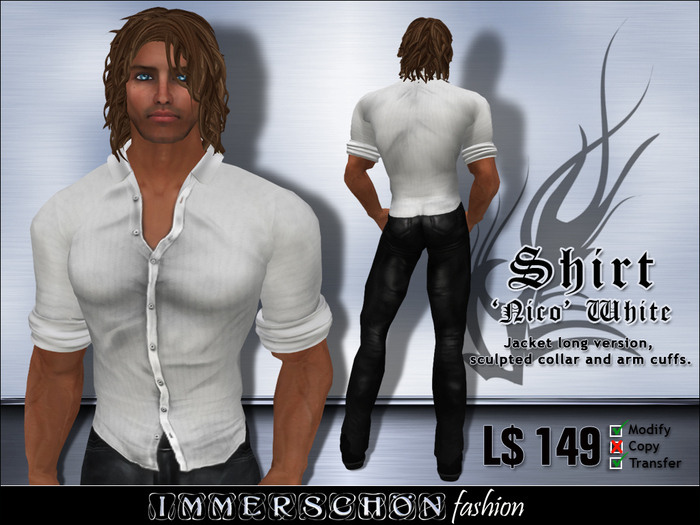 Immerschoen Man - Shirt Nico (White)