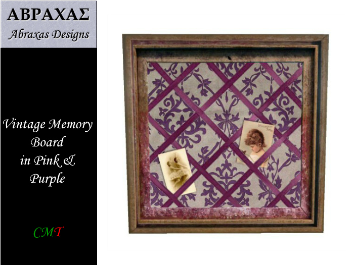 Vintage Memory Board - Pink/Purple