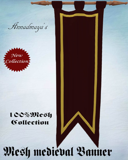 Mesh medieval Banner ancient vine