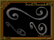 Scroll Flourish #01 Copy/Mod MESH Building Component