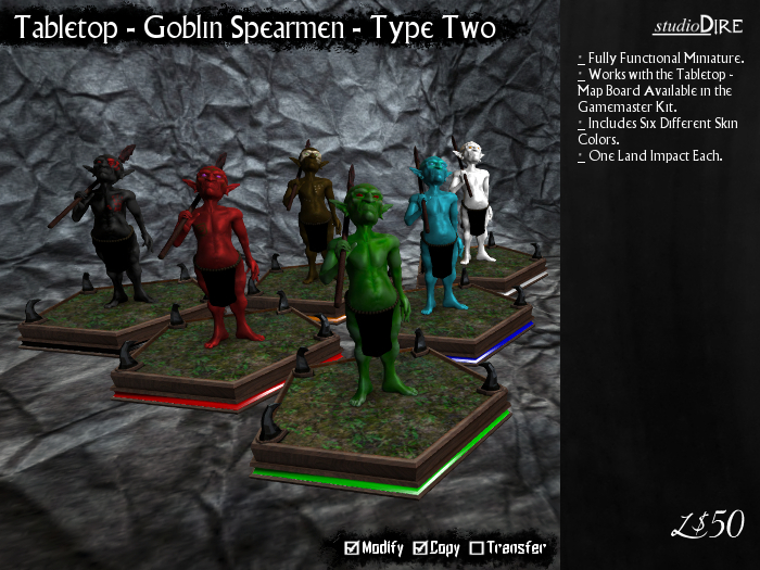 /studioDire/ Tabletop - Goblin Spearmen - Type Two
