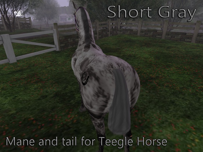 Teegle Mane and Tail Short Gray