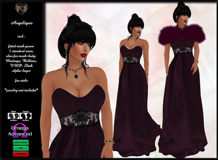 Angelique (fitted mesh gown)