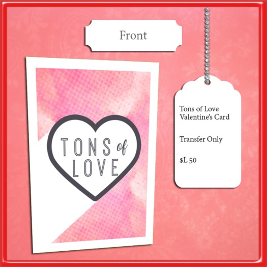 ~FS~ Tons of Love Valentine's Day Card