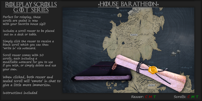 Scrolls for Roleplay - House Baratheon (Boxed)