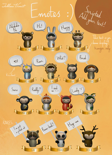 Second Life Marketplace - ~Tableau Vivant~ Emotes - Bear