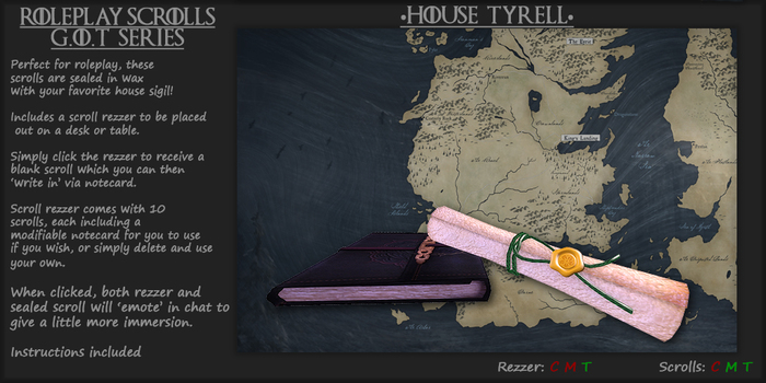 Scrolls for Roleplay - House Tyrell (Boxed)