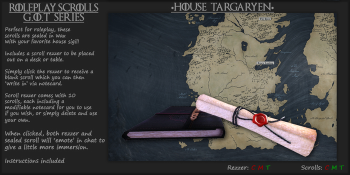 Scrolls for Roleplay - House Targaryen (Boxed)